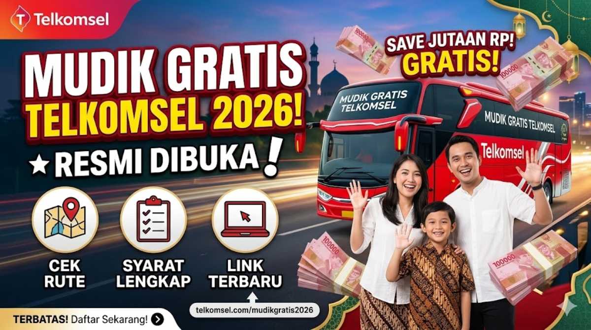 Cara Daftar Mudik Gratis Telkomsel 2026 Resmi Dibuka! Cek Rute, Syarat, dan Linknya